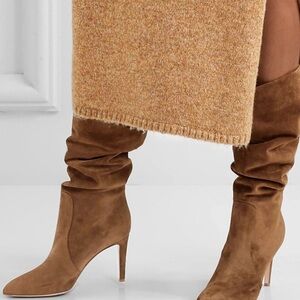 Gianvito Rossi Tan Suede Heeled Boots